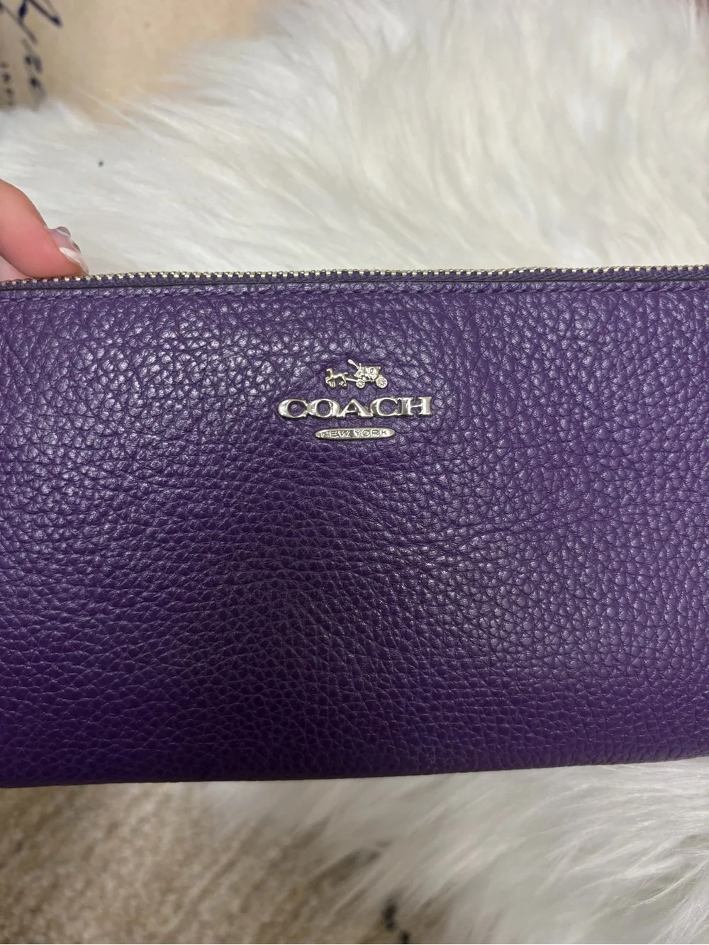 Coach wristlet textured
